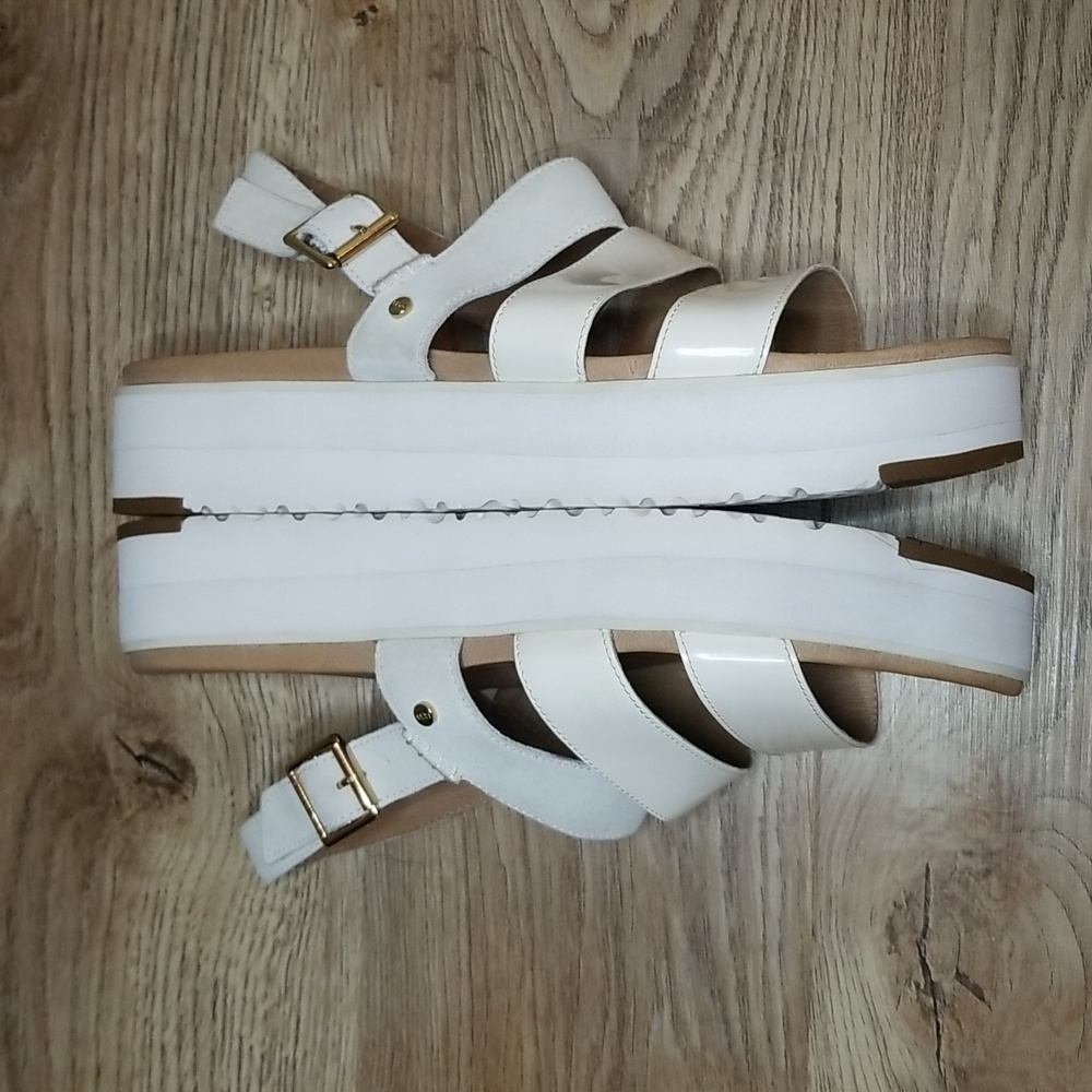 Ugg Treadlite Womens Braylynn White Flatform Wedge Heel Sandals - Picture 6 of 14